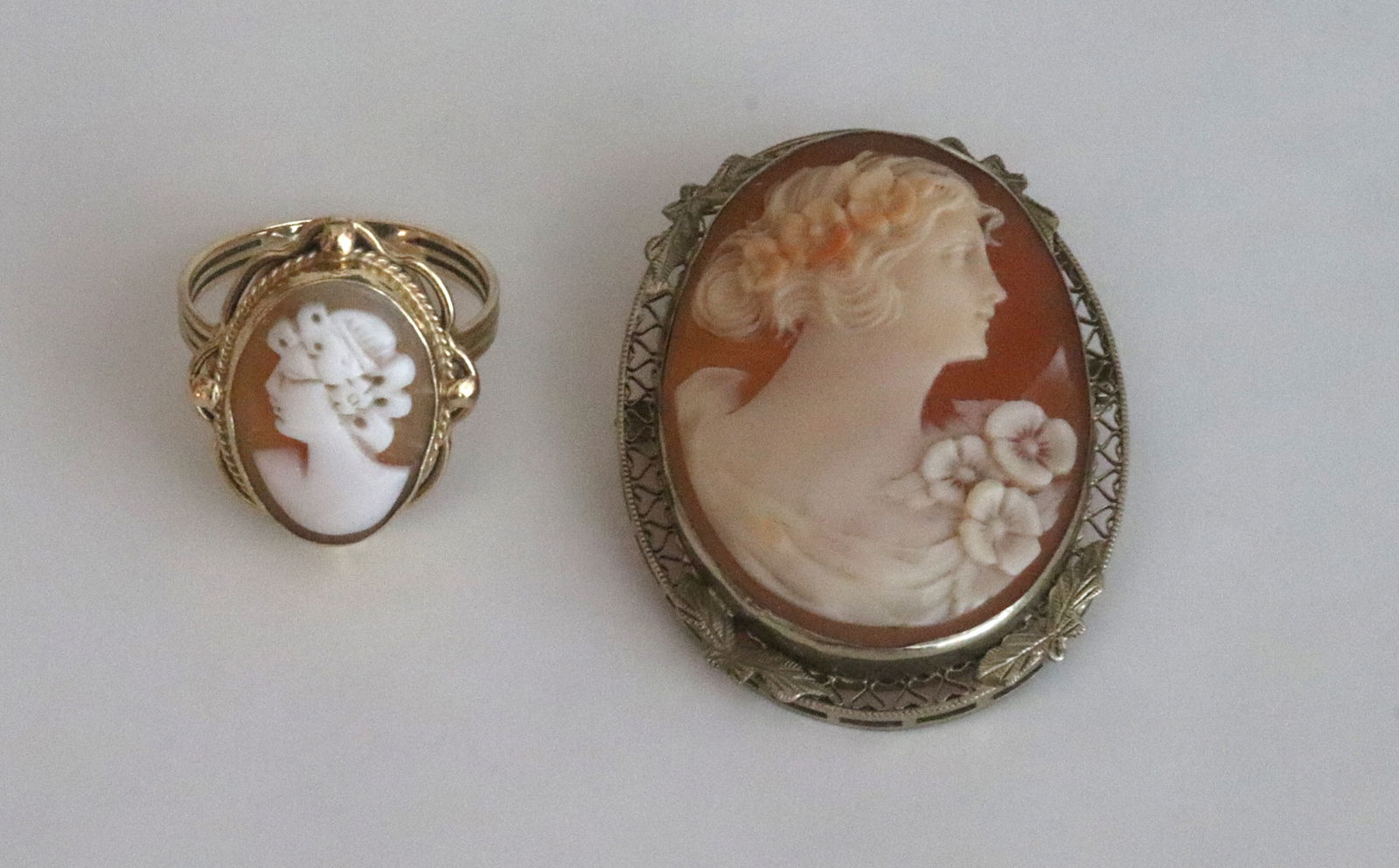 (2) PIECE 14K CAMEO GROUP (1 of 2)