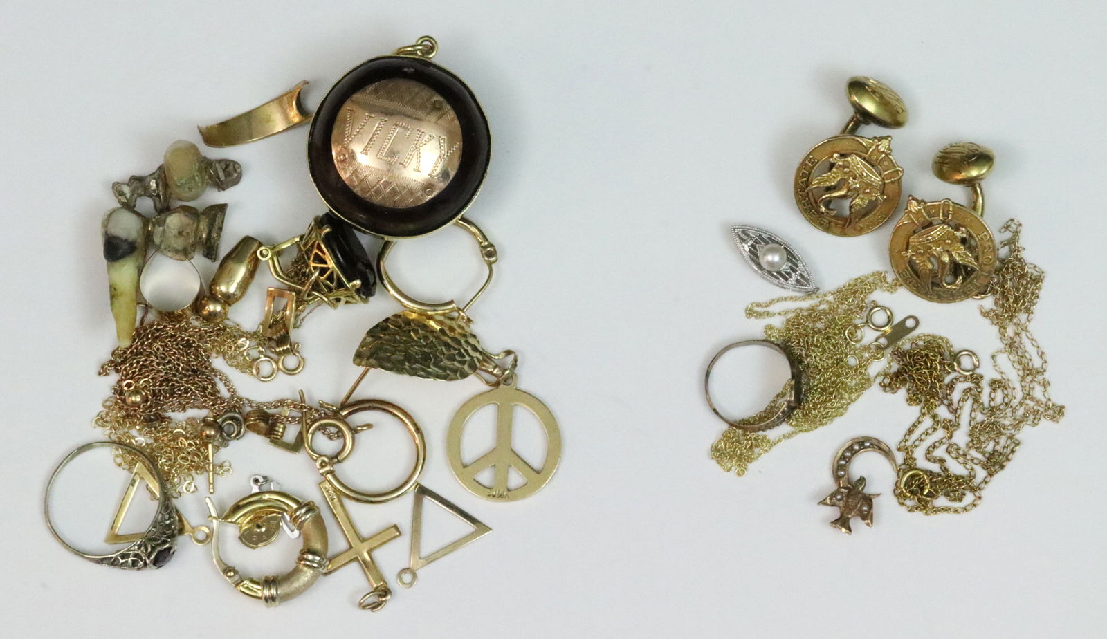 (36) PIECE SCRAP GOLD GROUP, MOST 14K (1 of 1)