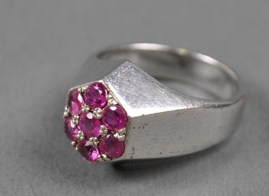 WHITE GOLD RUBY RING - 2