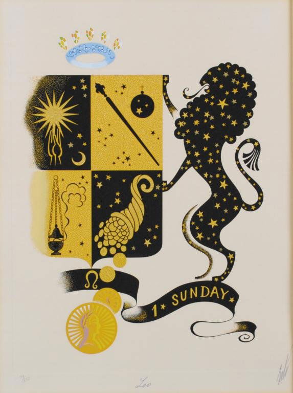 ERTE SERIGRAPH - LEO: pencil signed, titled and numbered 79/350, 18x12in.