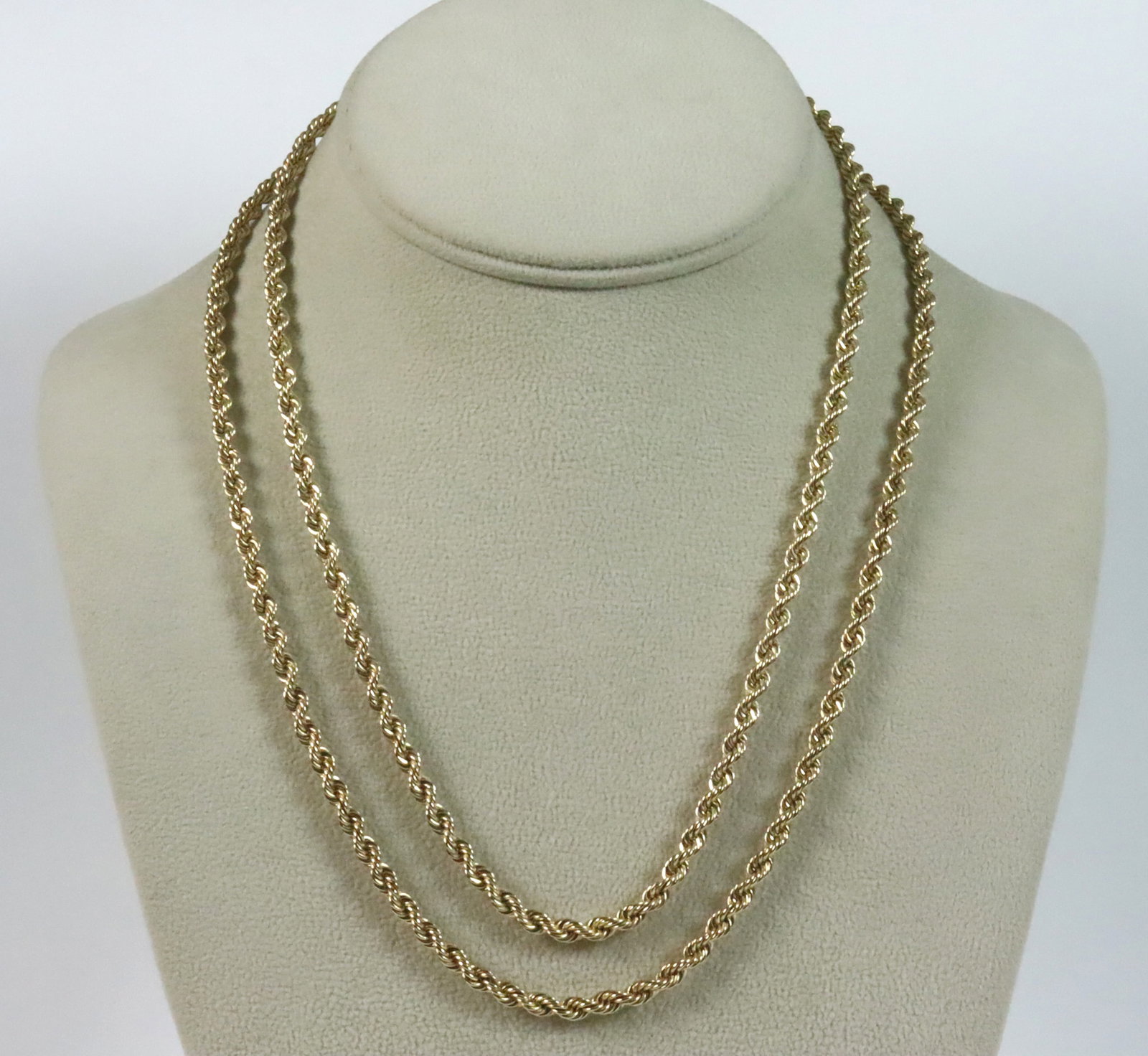 (2) 14K ROPE LINK NECKCHAINS (1 of 3)