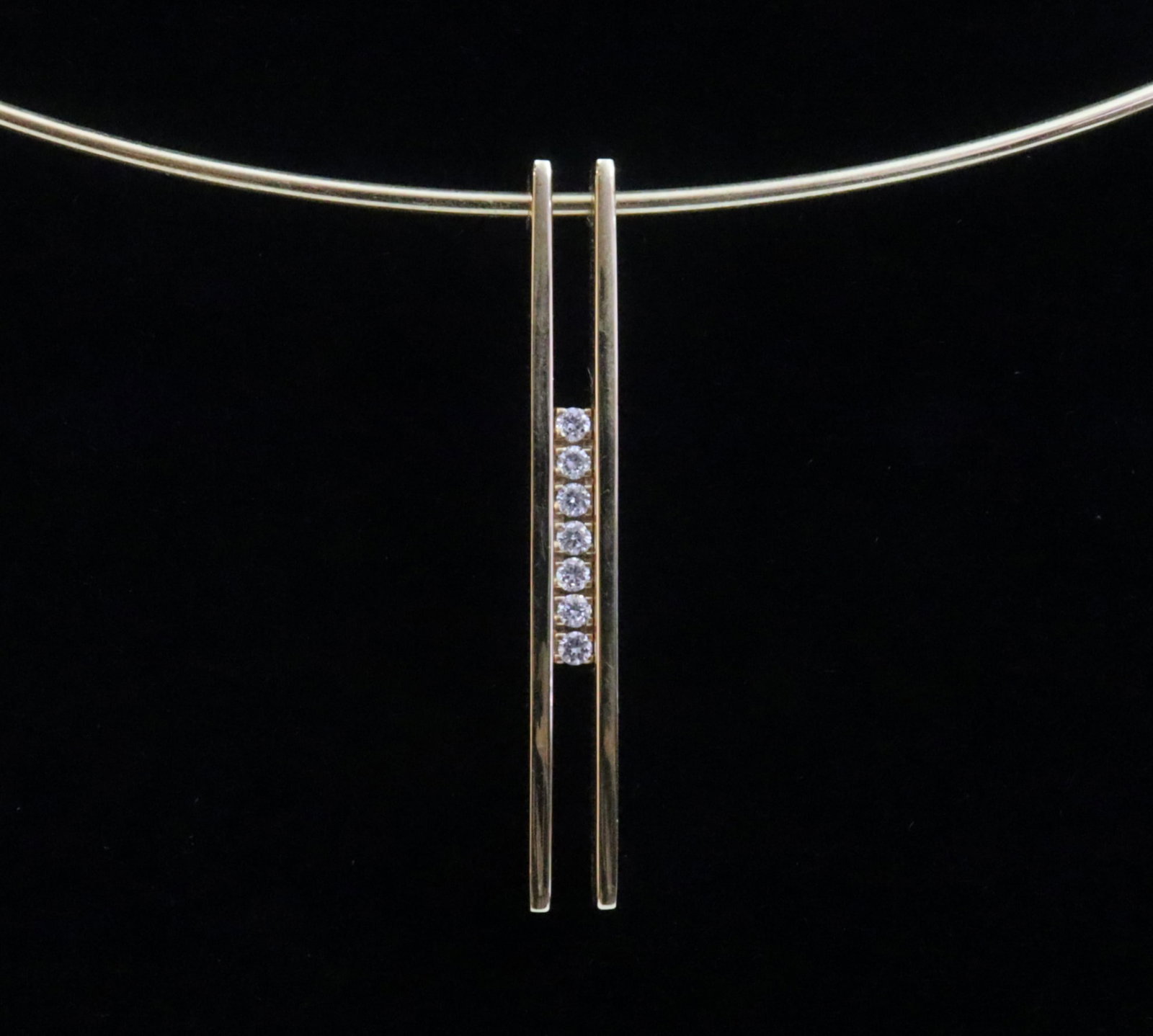 MOVADO 18K FLEX CHOKER WITH DIAMOND ENHANCER (1 of 4)