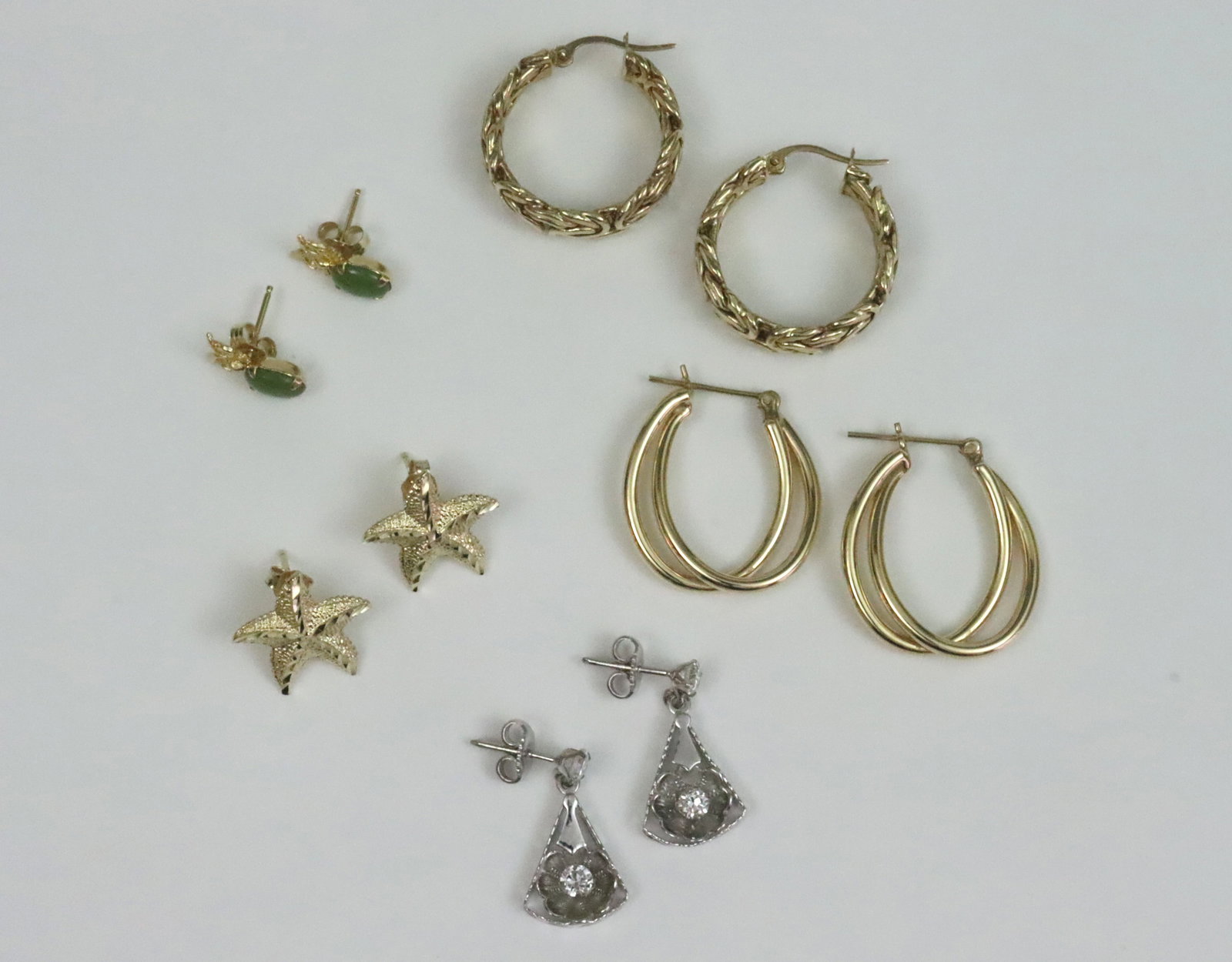 (5) PAIRS 14K EARRINGS (1 of 3)