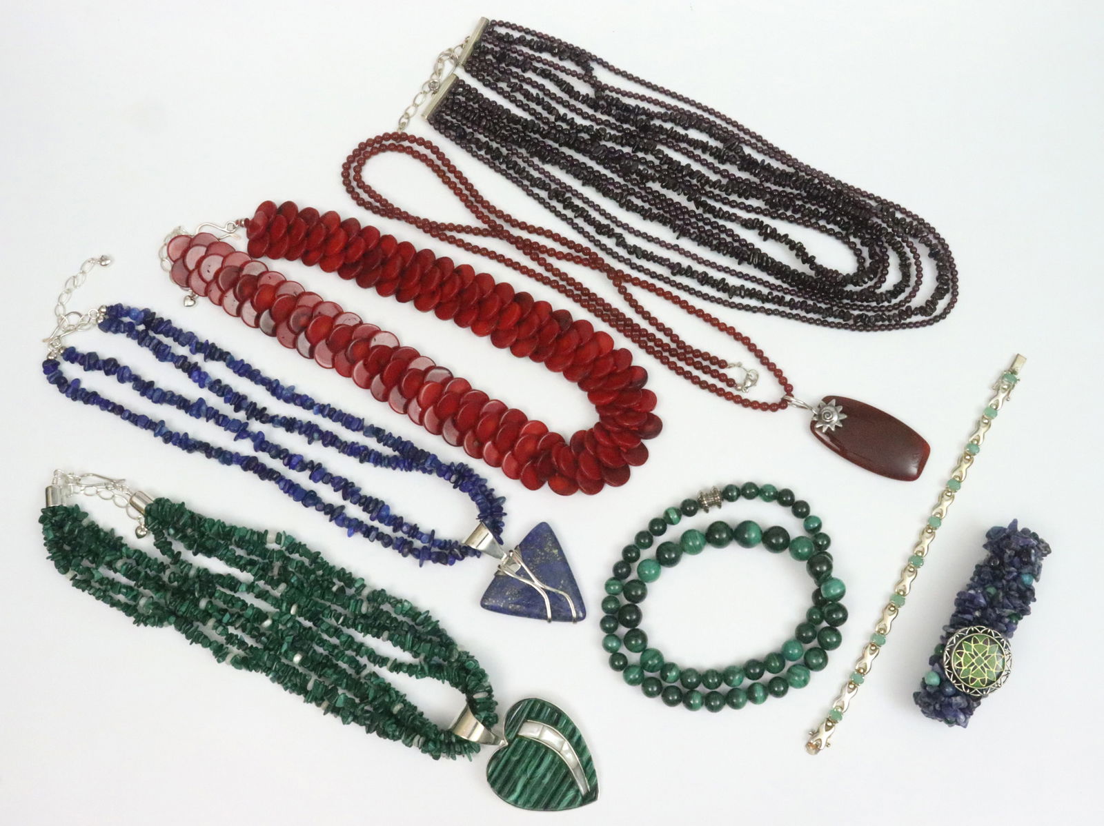 (11) CONTEMPORARY SILVER & GEMSTONE JEWELRIES (1 of 2)