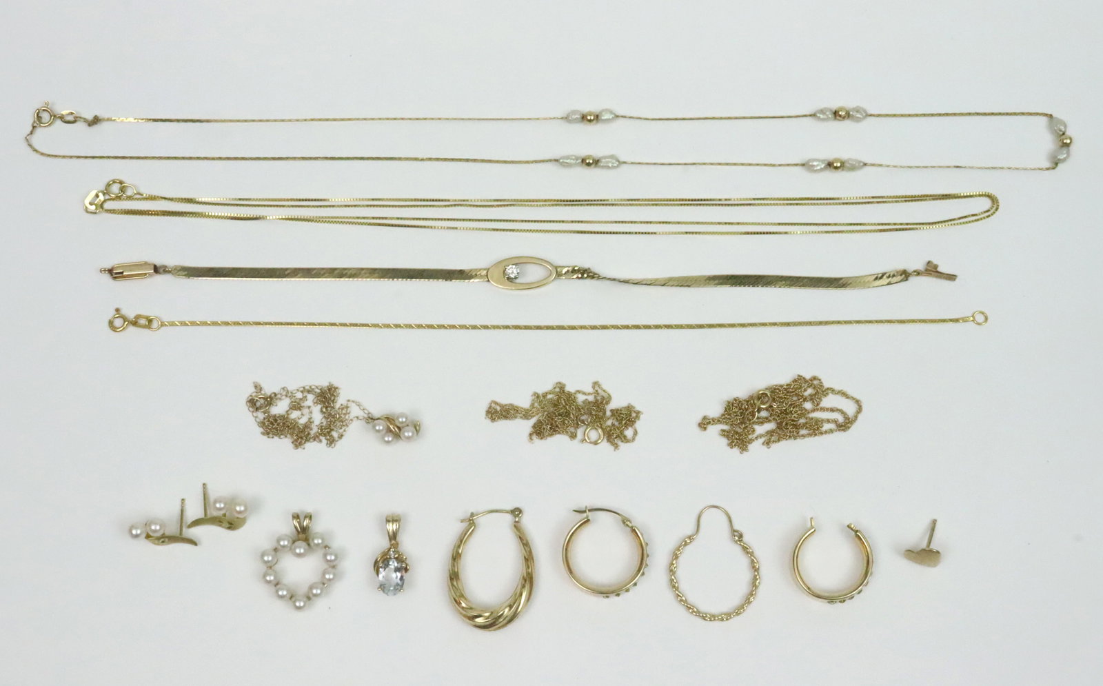 (16) PIECE 14K JEWELRY GROUP INCL. SCRAP GOLD (1 of 1)