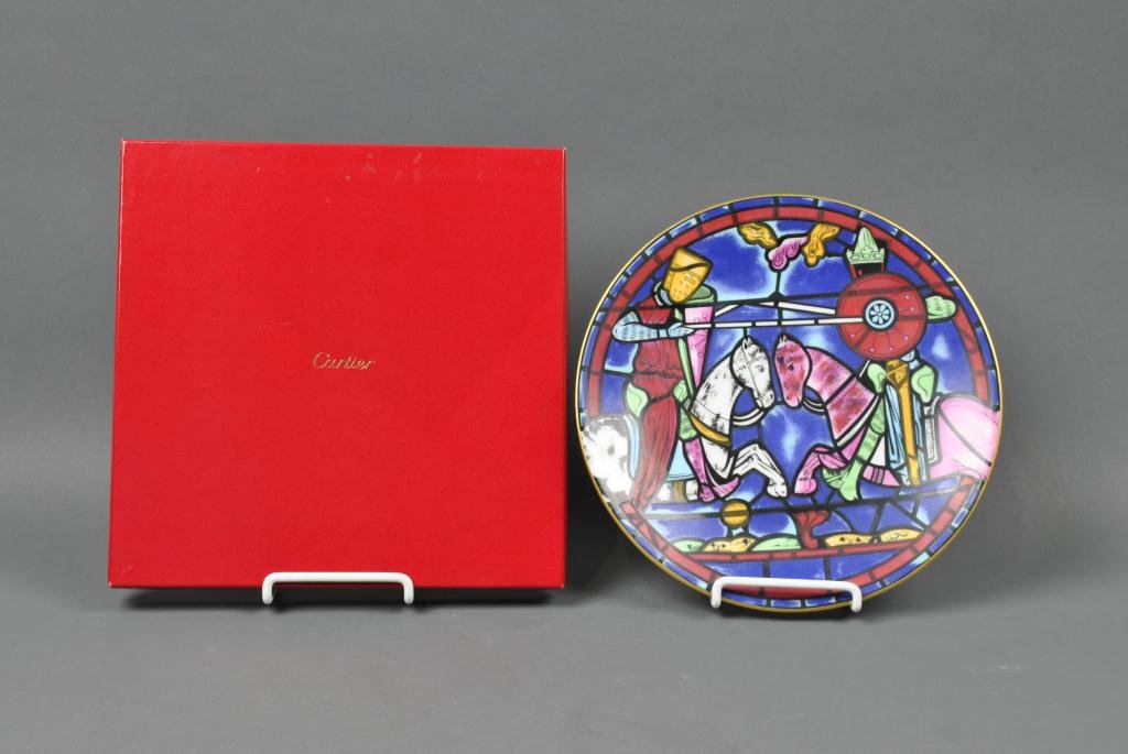 CARTIER / LIMOGES ANNUAL CATHEDRAL COLLECTOR PLATE: "Chartres", first issue, 1972, 10in.