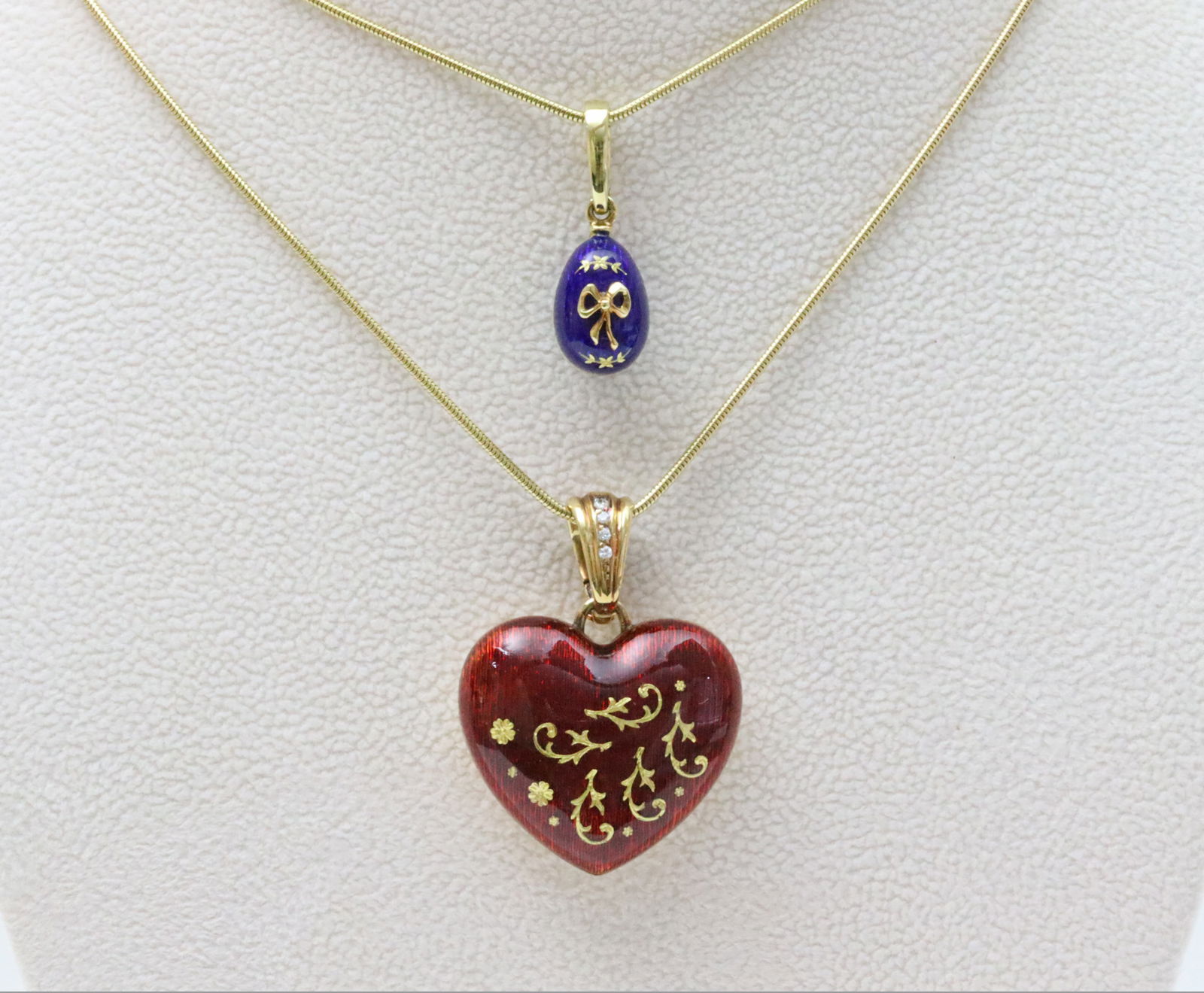 (2) FABERGE 18K PENDANTS (1 of 11)