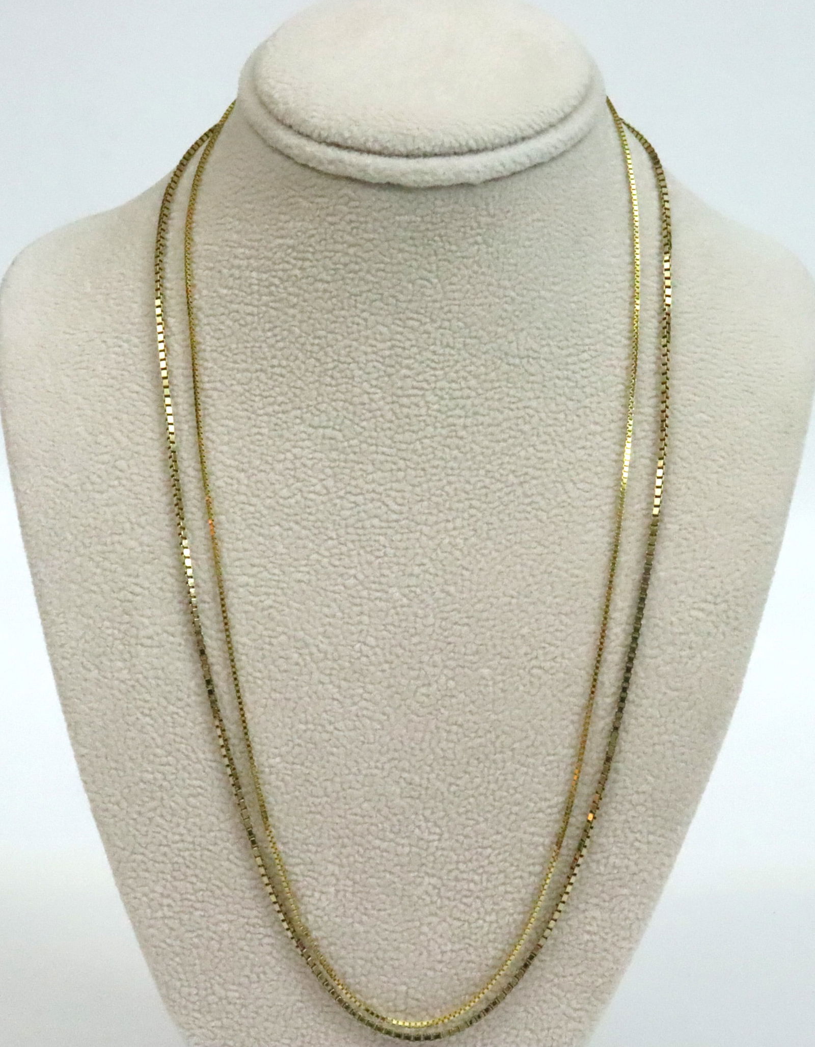 (2) 14K BOX LINK NECKCHAINS (1 of 1)