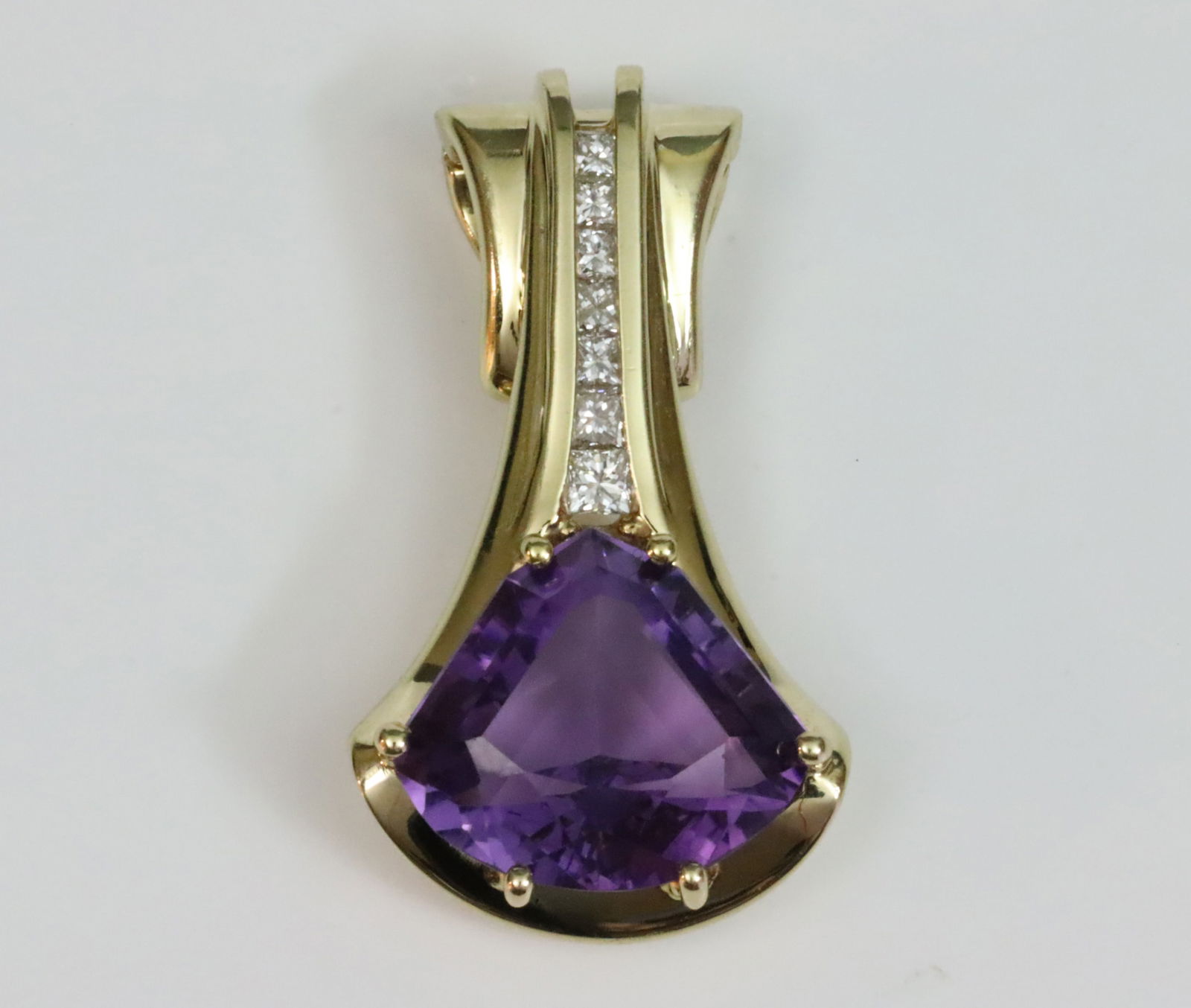 14K AMETHYST & DIAMOND ENHANCER (1 of 3)