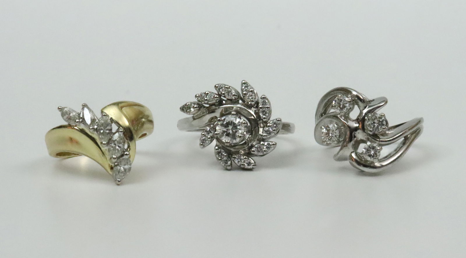 (3) 14K DIAMOND RINGS (1 of 3)