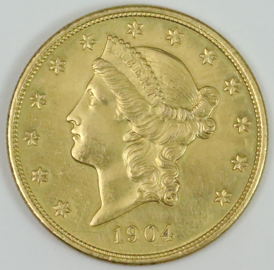 1904 $20 LIBERTY HEAD GOLD COIN (1 of 2)