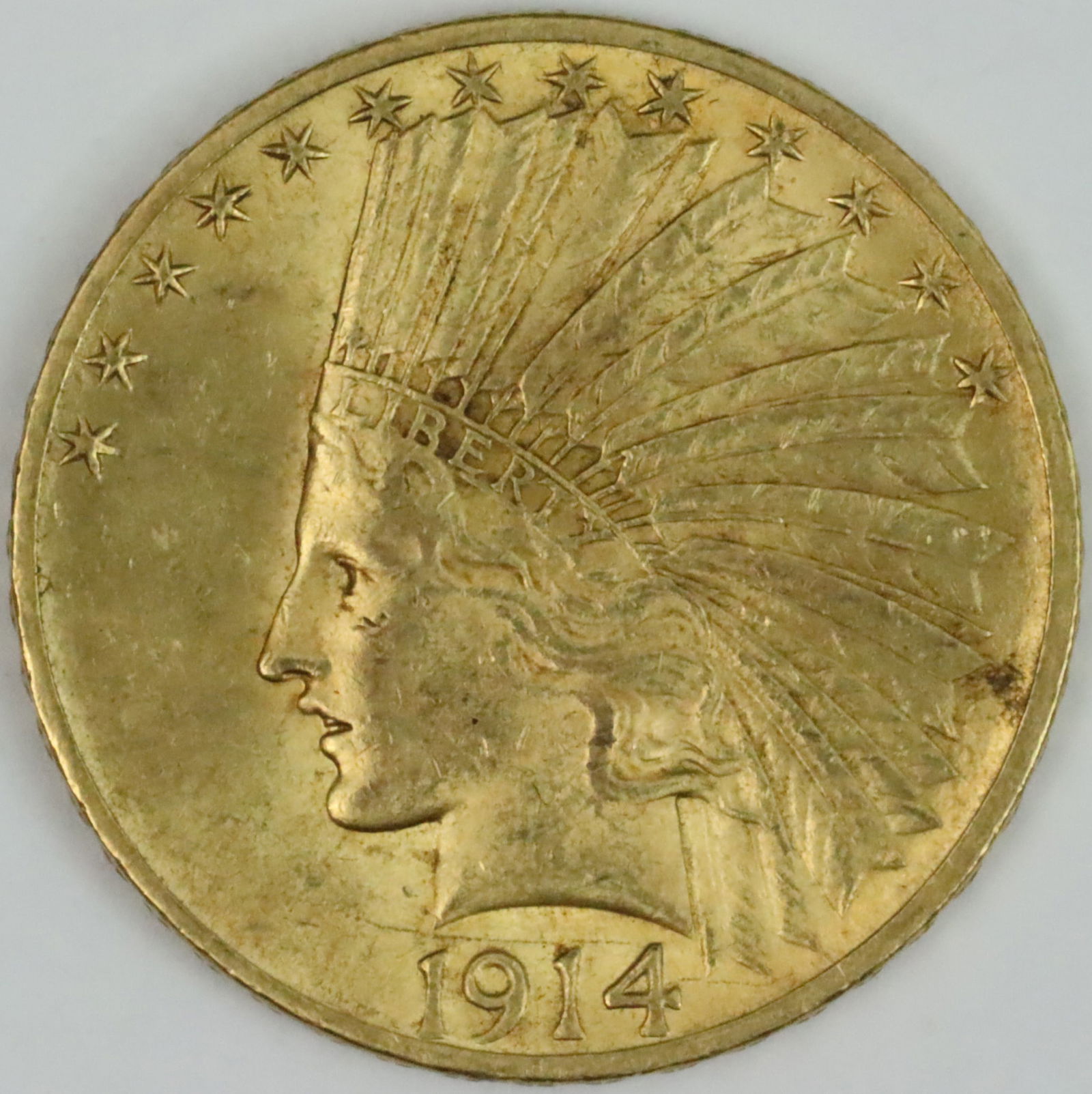 1914 $10 INDIAN HEAD GOLD COIN (1 of 2)