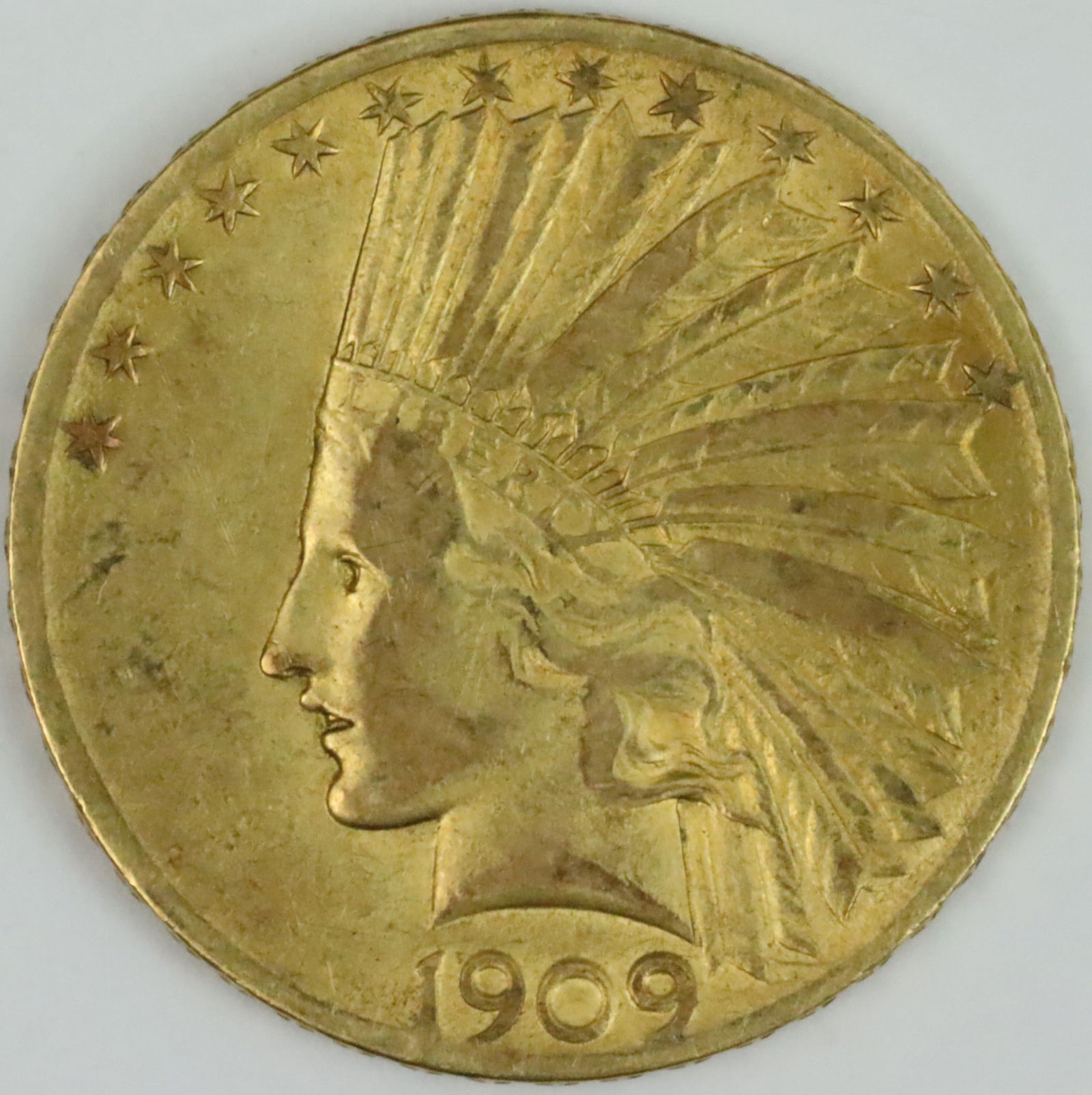 1909 $10 INDIAN HEAD GOLD COIN (1 of 2)