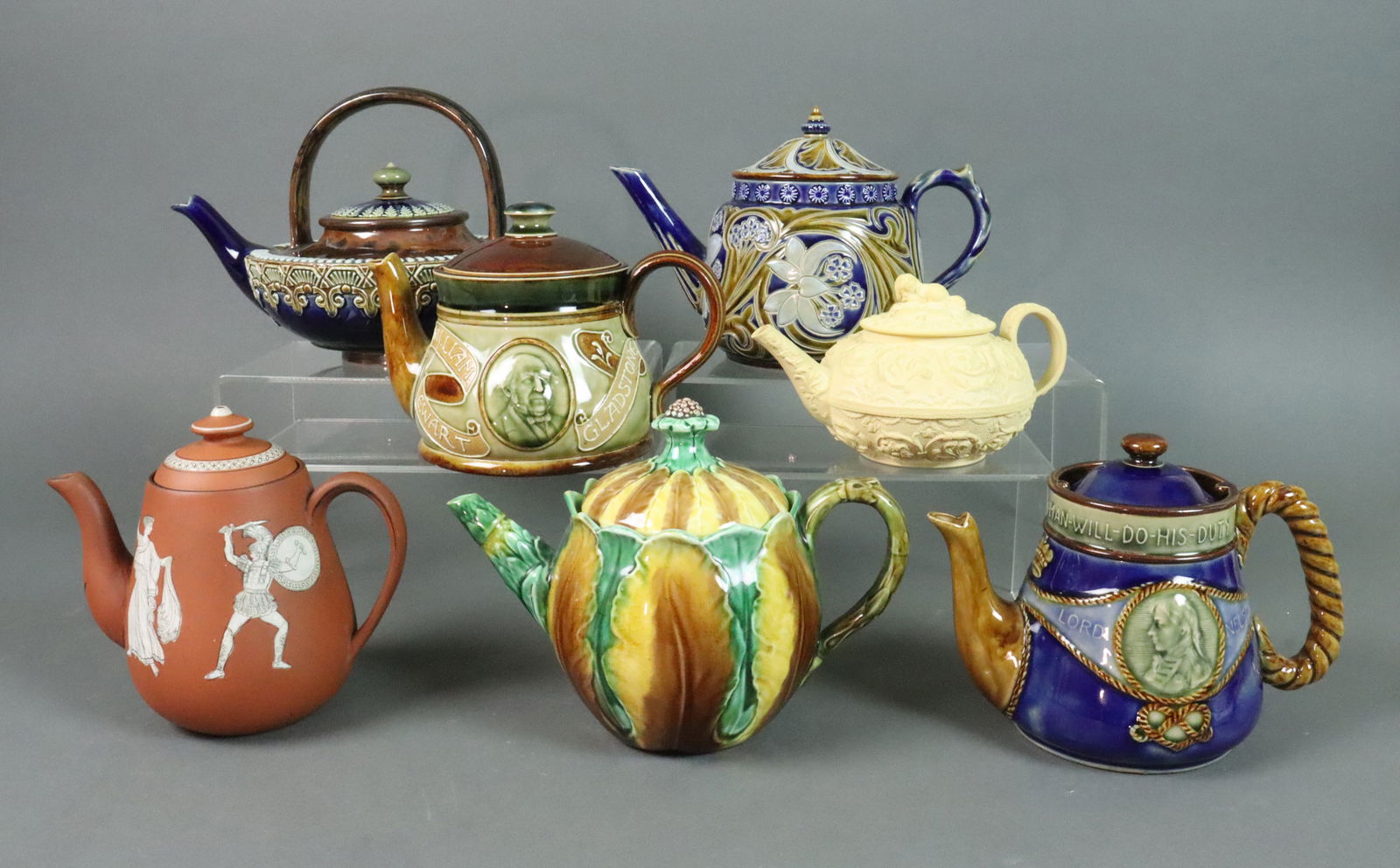 (7) ENGLISH PORCELAIN & CERAMIC TEAPOTS (1 of 8)