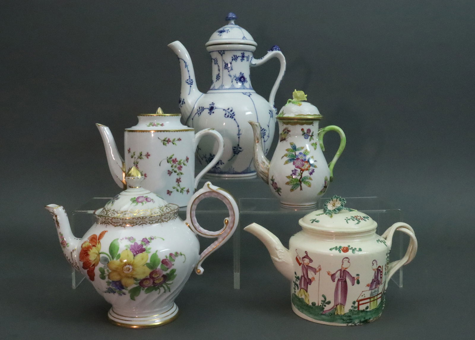 (5) CONTINENTAL PORCELAIN POTS (1 of 8)