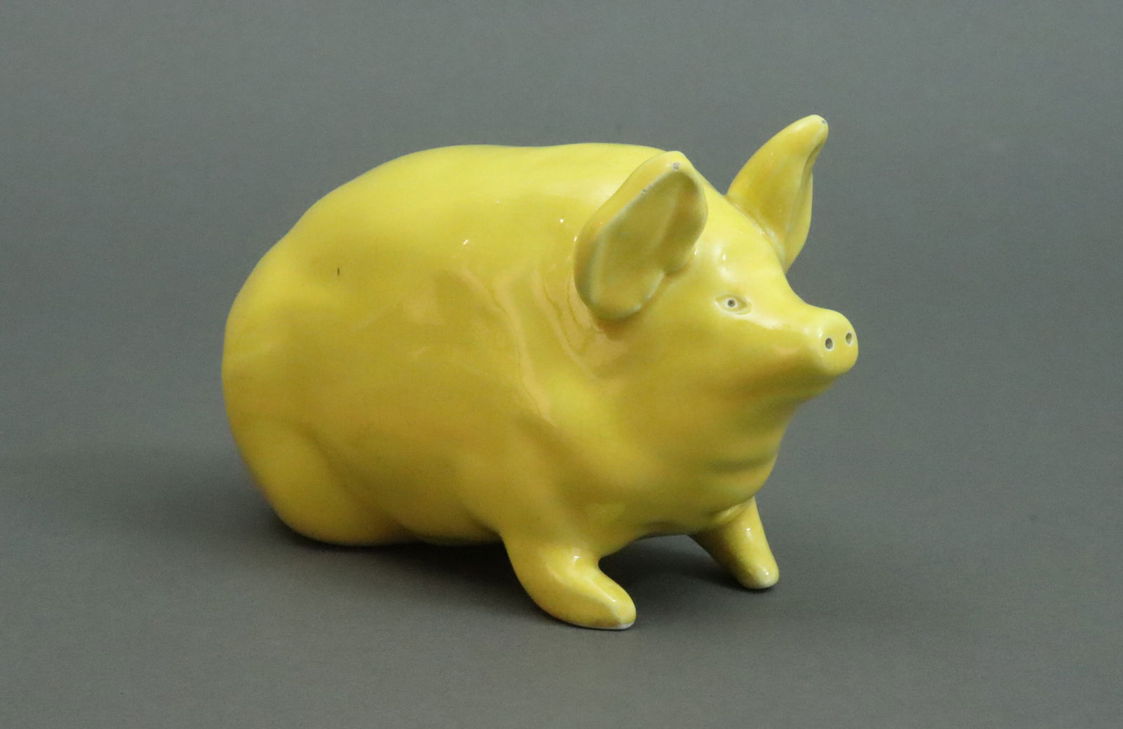 SMALL WEMYSS WARE YELLOW-GLAZED PIG (1 of 6)