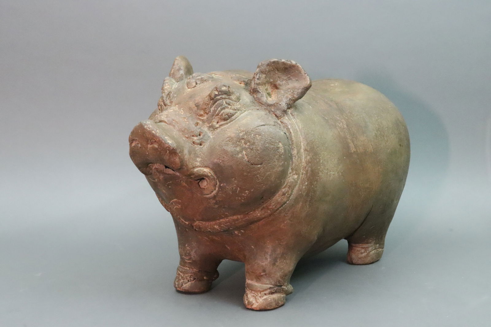 LARGE JAVANESE TERRACOTTA BOAR (1 of 9)