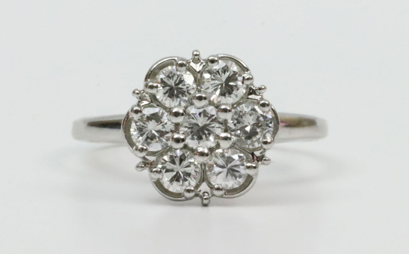 14K CIRCULAR DIAMOND CLUSTER RING (1 of 6)