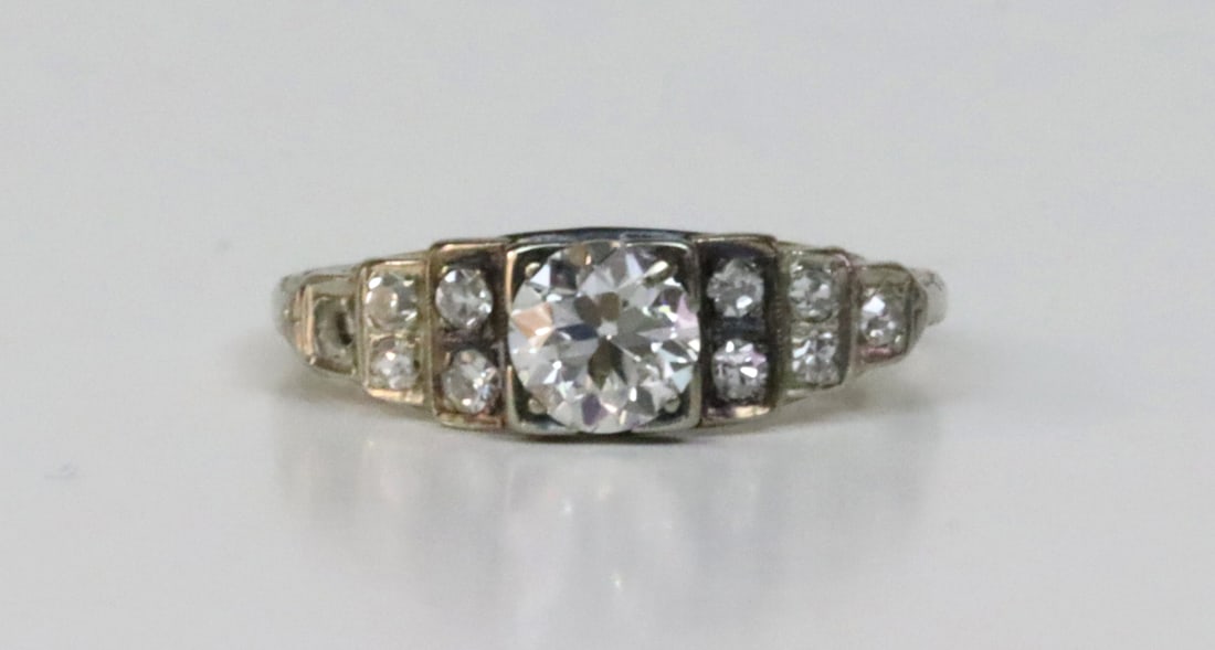 14K EDWARDIAN DIAMOND RING (1 of 5)