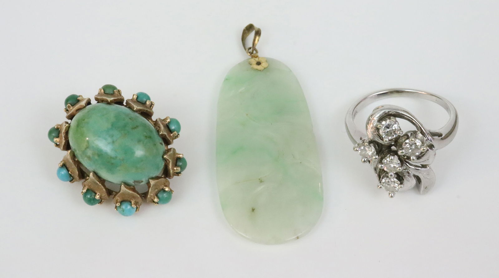 (3) PIECE 14K GOLD & GEMSTONE JEWELRY GROUP (1 of 2)