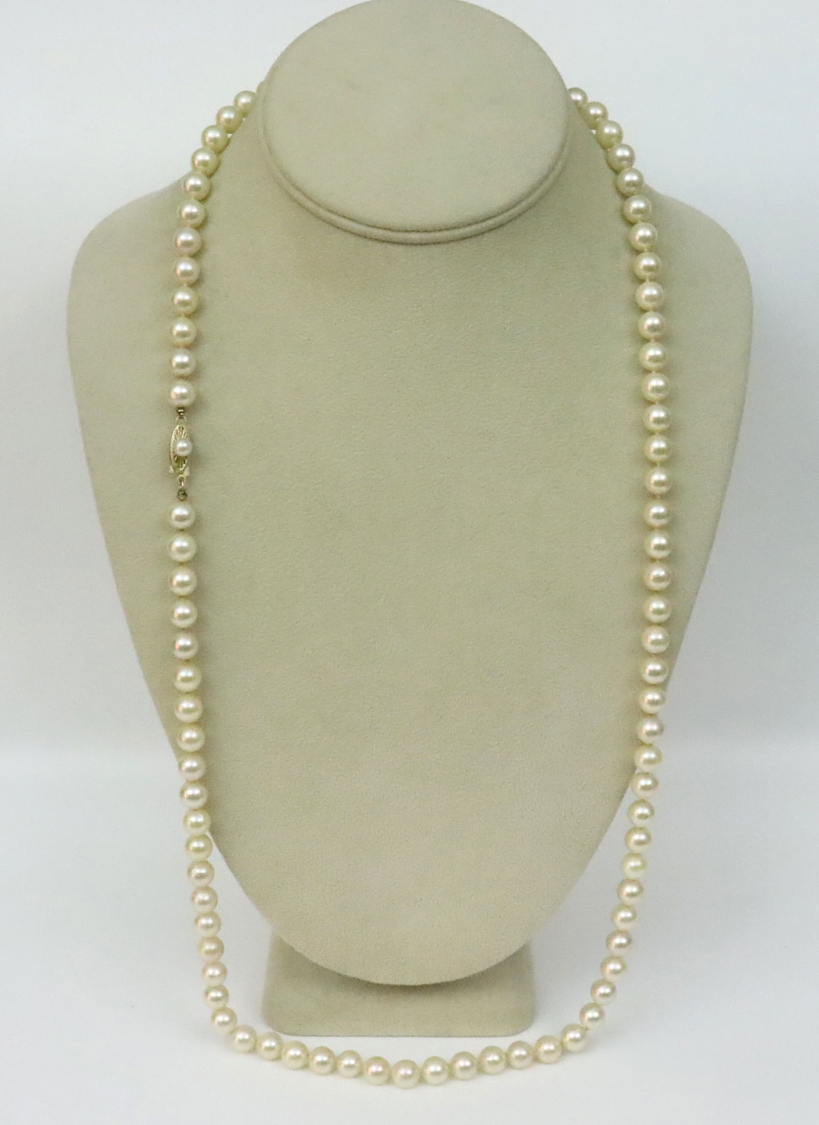 OPERA LENGTH PEARL NECKLACE WITH 14K CLASP (1 of 3)
