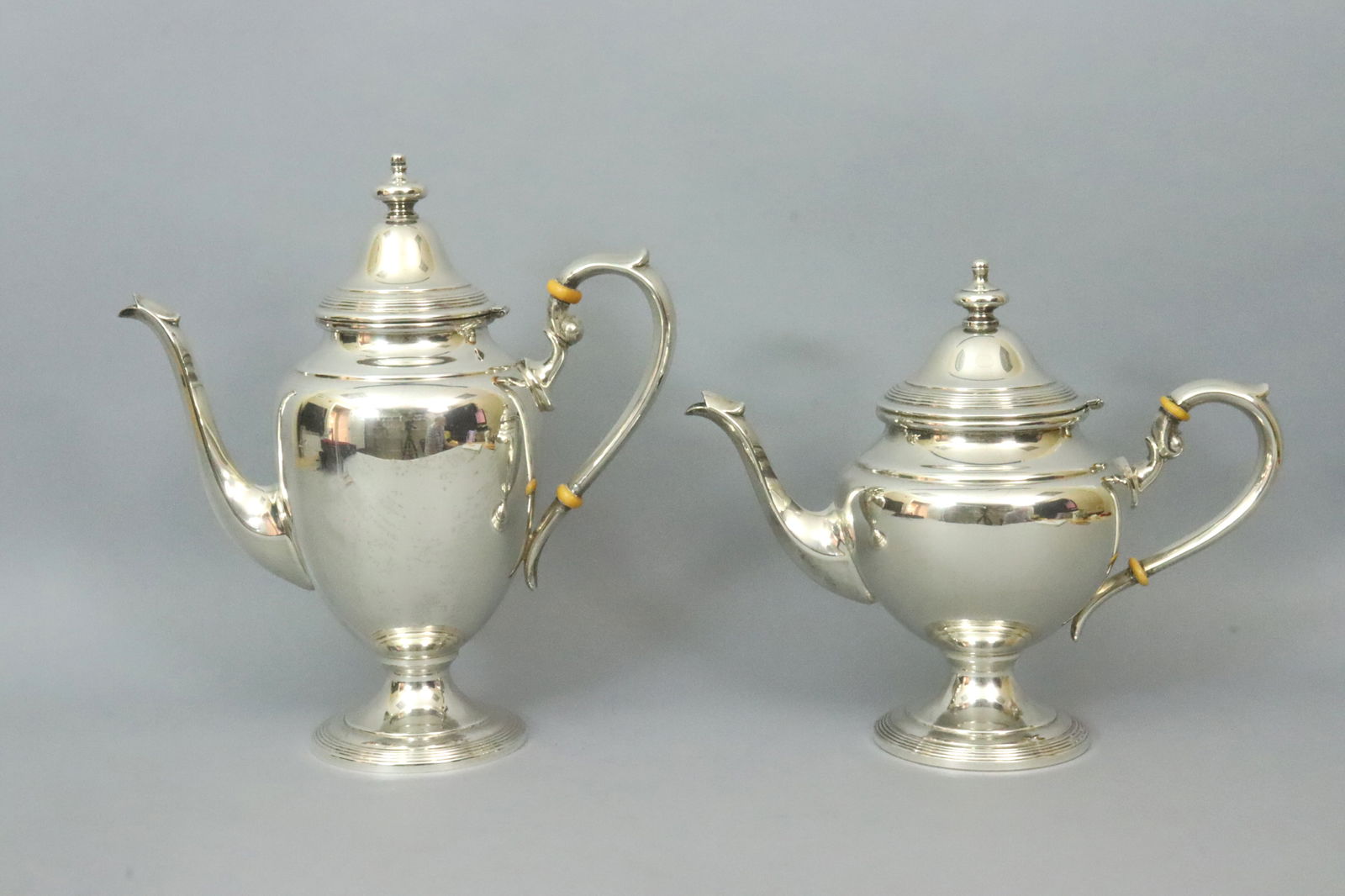 FISHER STERLING COFFEE POT & TEAPOT (1 of 1)