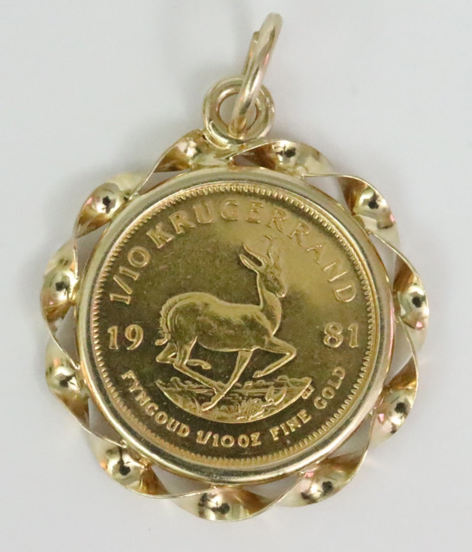 1981 1/10 OZ. GOLD KRUGERRAND COIN (1 of 2)