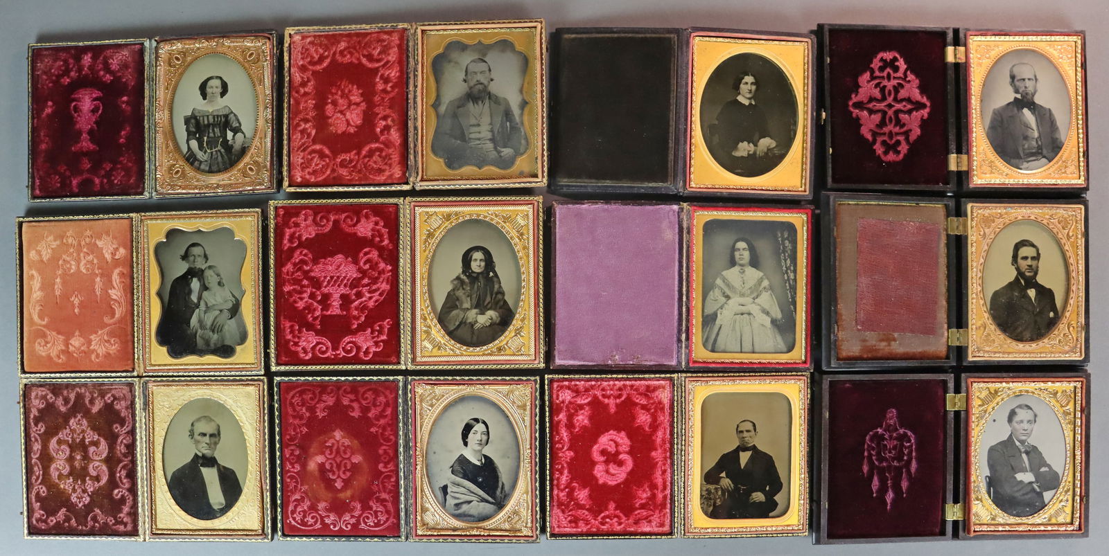 (12) 1/4 PLATE AMBROTYPES - ADULT PORTRAITS (1 of 7)