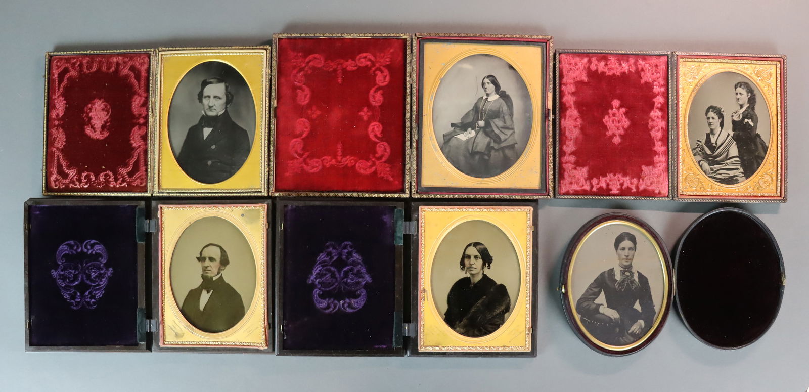 (6) HALF PLATE TIN & AMBROTYPES - ADULT PORTRAITS (1 of 5)