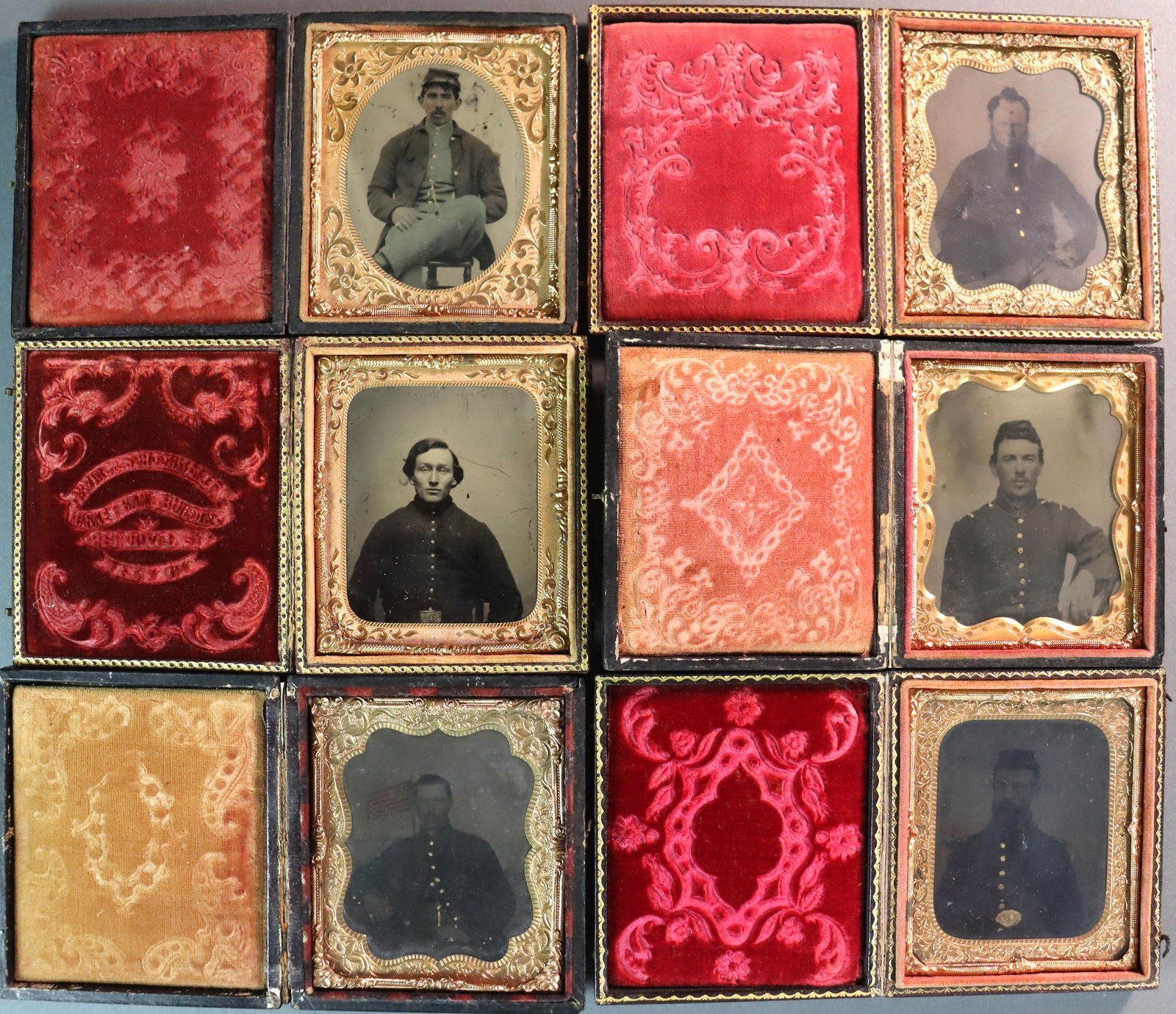 (6) 1/6 PLATE TINTYPES OF CIVIL WAR SOLDIERS (1 of 8)