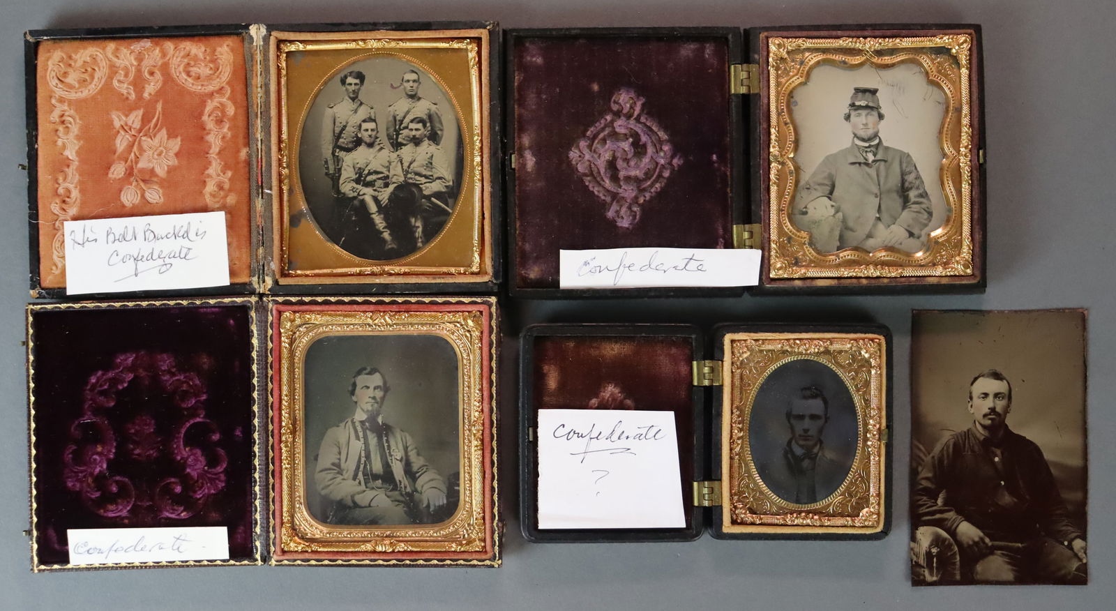 (5) EARLY PHOTOS OF LIKELY CONFEDERATE SOLDIERS (1 of 8)