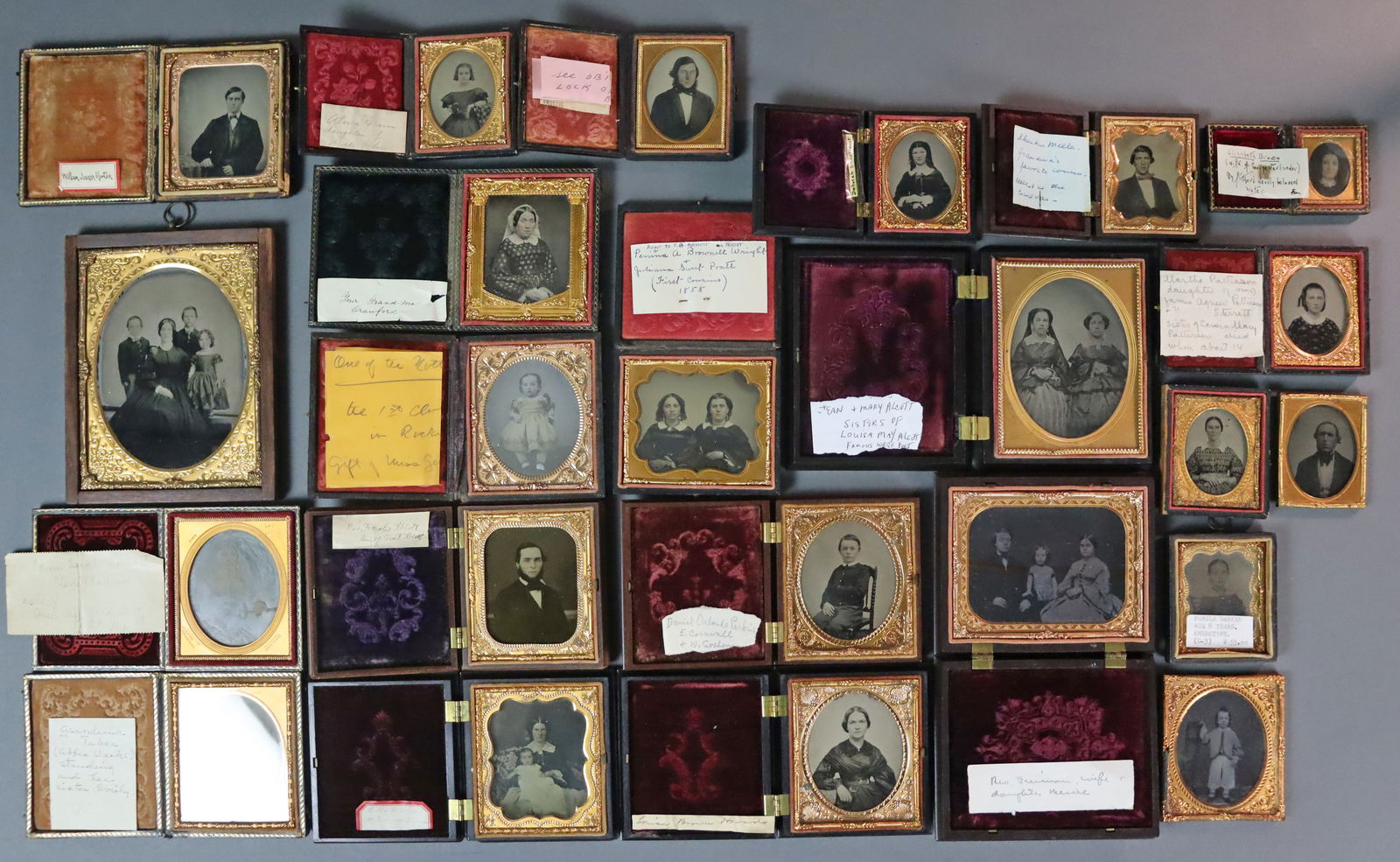 (23) ASSORTED AMBROTYPES - IDENTIFIED SITTERS (1 of 13)