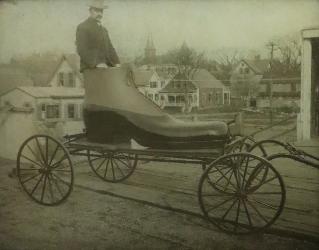 1/2 PLATE AMBRO OF A SHOE WAGON, BROCKTON, MA. (1 of 6)