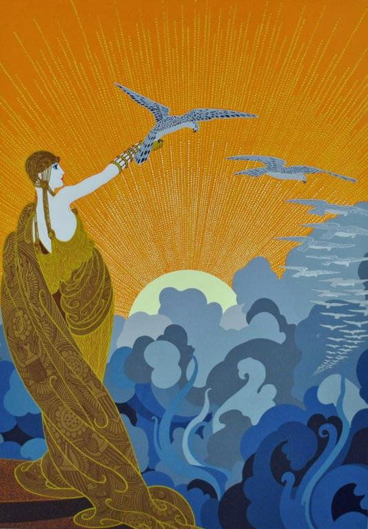 ERTE SERIGRAPH - WINGS OF VICTORY: pencil signed and numbered 201/325, editioned Chicago Serigraph Workshop, 1978, published by Circle Fine Art Corp., Print Documentation attached, image 27x19in., sheet size 31x23in.