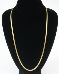 ITALIAN 14K HERRINGBONE NECKLACE