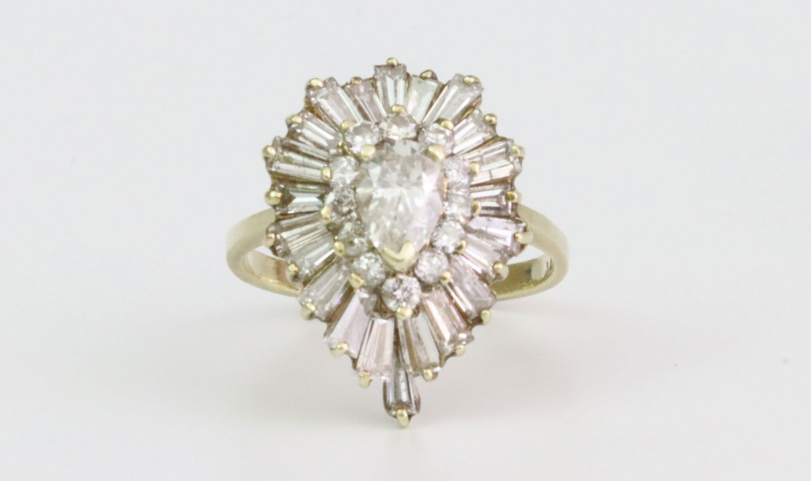 14K MARQUISE DIAMOND CLUSTER RING (1 of 4)