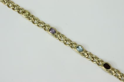 14K MULTI GEMSTONE BRACELET