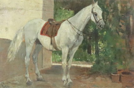 HORSE PAINTING SIGNED G FATTORI