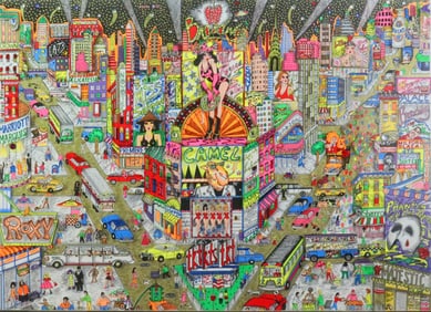 CHARLES FAZZINO 3D SERIGRAPH - GREAT WHITE WAY