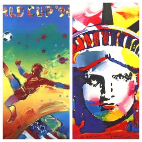 (2) SIGNED PETER MAX OFFSET LITHOGRAPH POSTERS