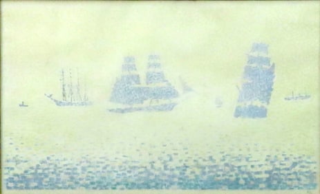 ATTRIBUTED PAUL VICTOR JULES SIGNAC - LES BATEAUX
