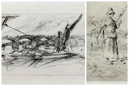 (2) ETCHINGS - WHISTLER & MILLET