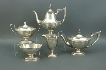 (5) PIECE GORHAM STERLING COFFEE & TEA SERVICE