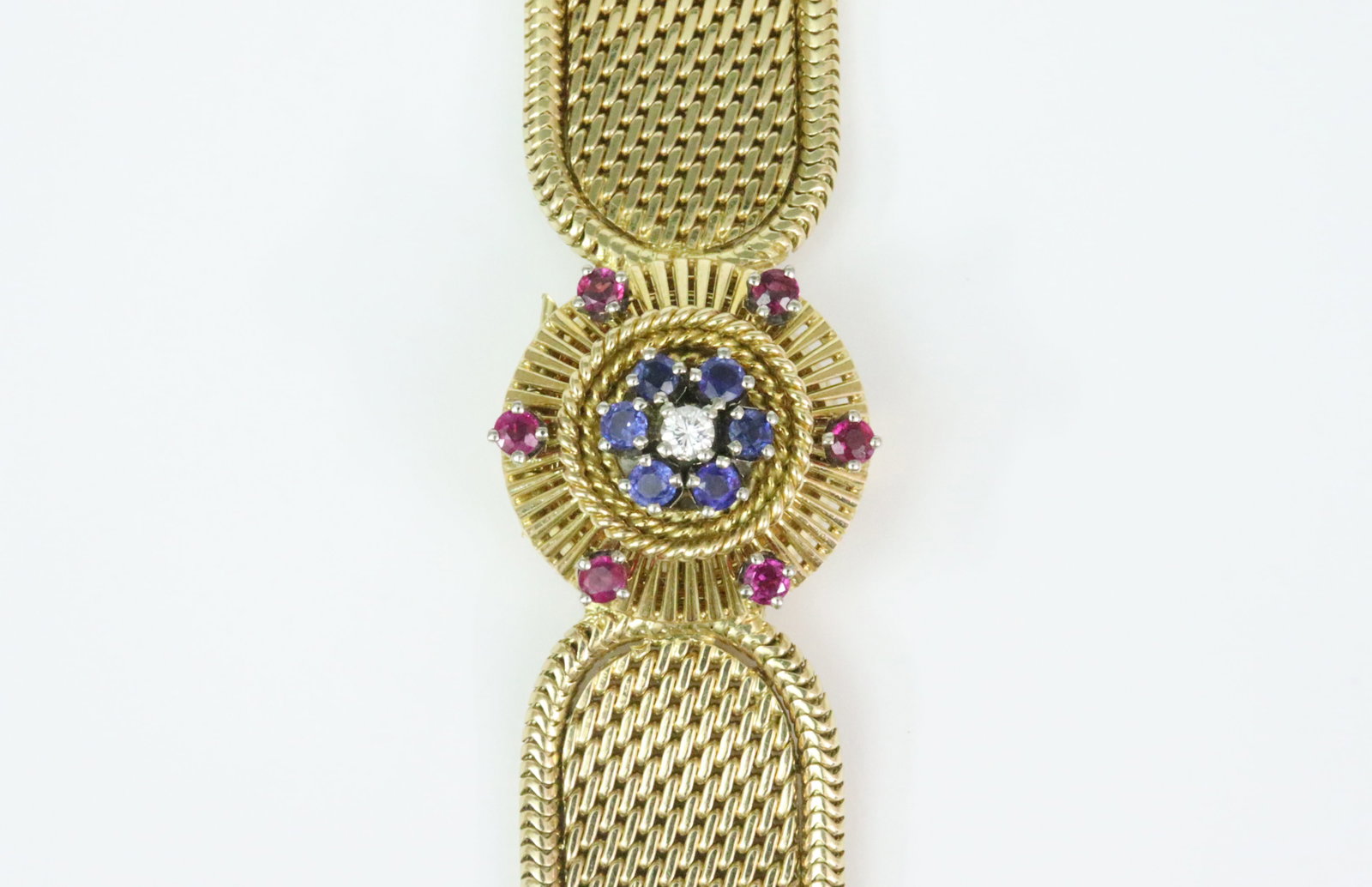 ROLEX 18K & GEMSTONE COVERED BRACELET WATCH (1 of 8)