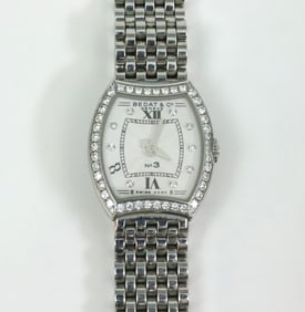 LADIES BEDAT & CO. DIAMOND & STAINLESS WRISTWATCH