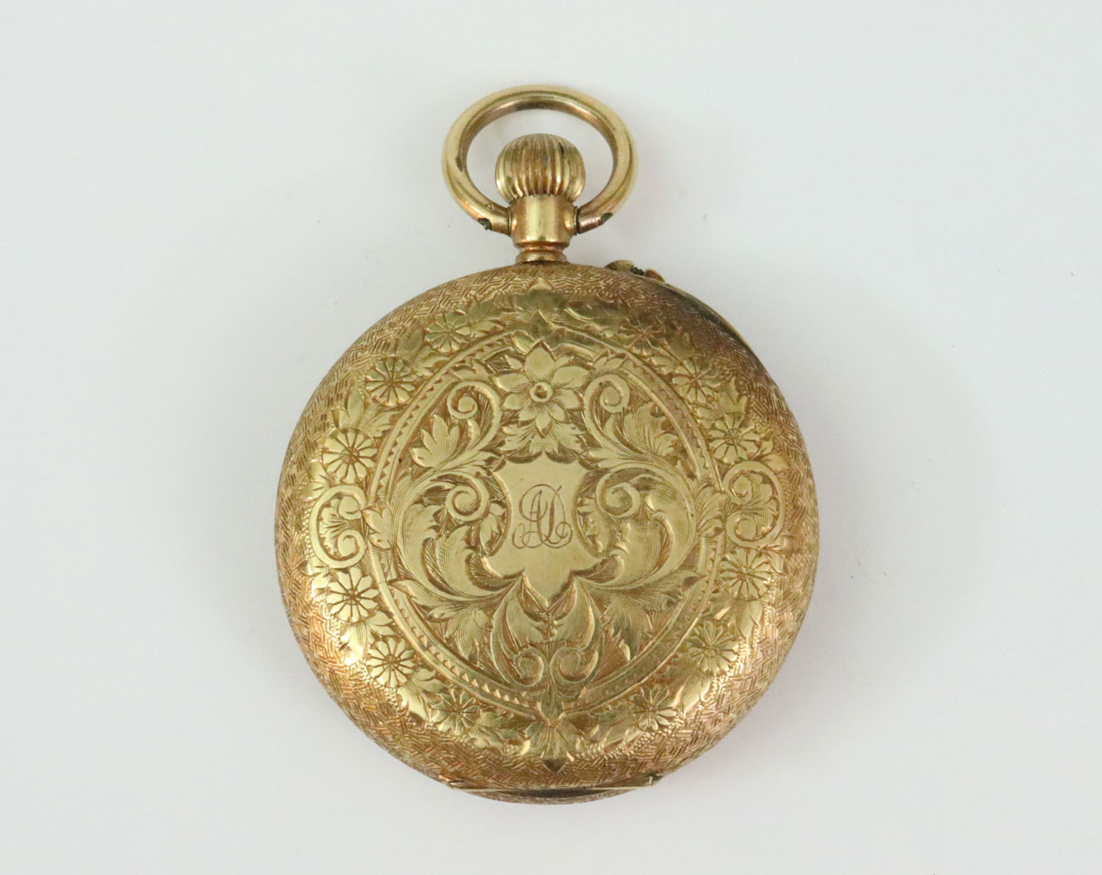 LADIES 18K SWISS OPEN FACE POCKET WATCH (1 of 3)