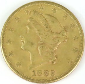 1882-S AMERICAN $20 DOUBLE EAGLE GOLD COIN