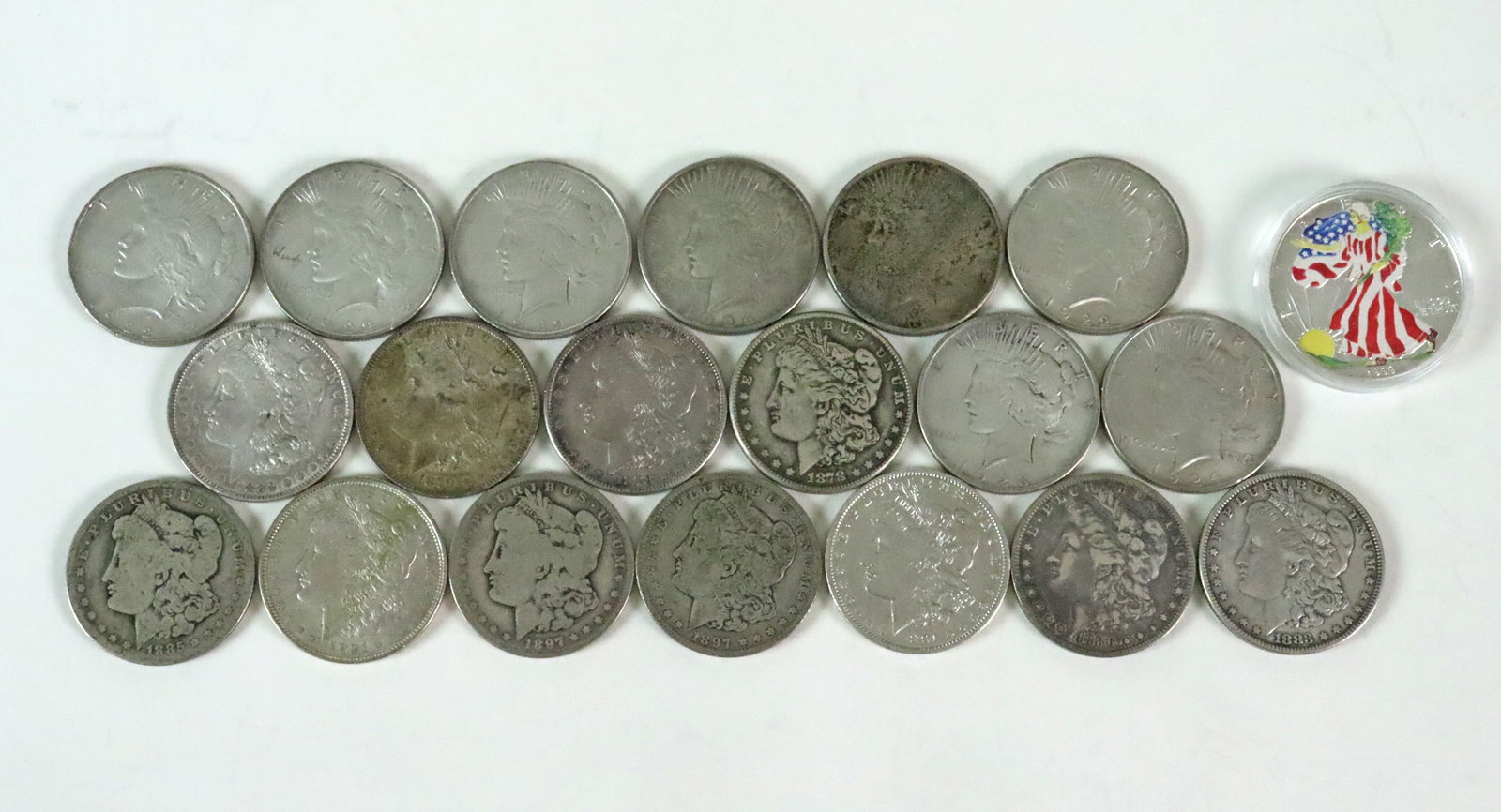 (20) US SILVER DOLLAR COINS (1 of 3)