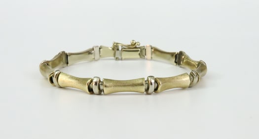 14K BAMBOO LINK BRACELET