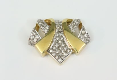 18K PAVE DIAMOND SLIDE PENDANT